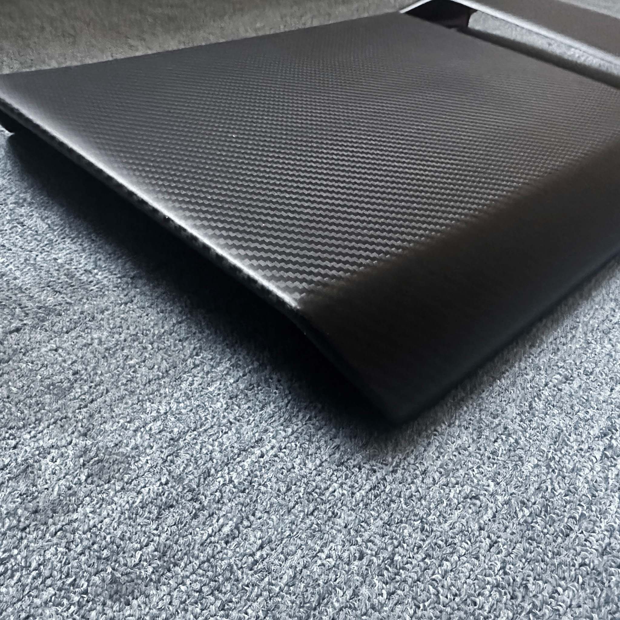 Premium Real Carbon Fiber Armrest Cover & Rear Screen Frame Protector for Tesla Cybertruck (2-Piece Set) - Enhance Interior Style & Protection for Your Electric Truck