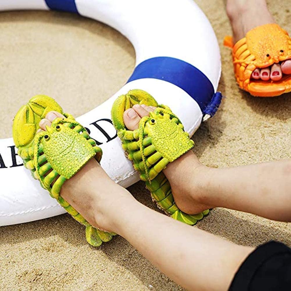 Funny Lobster Slippers for Women & Men - Soft Animal Flip Flops for Kids - Cute Beach Slides for Summer - Waterproof Shower Sandals for Pool, Bathroom & Casual Wear