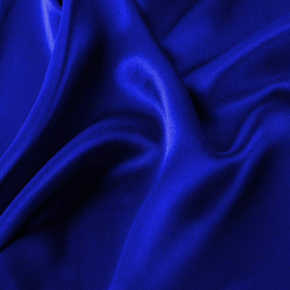 Luxury Satin Pillowcase for Hair and Skin - 2 Pack Super Soft Cooling Pillow Covers (20x60 Inches) with Envelope Closure - Royal Blue - Perfect for Beauty Sleep & Skin Care