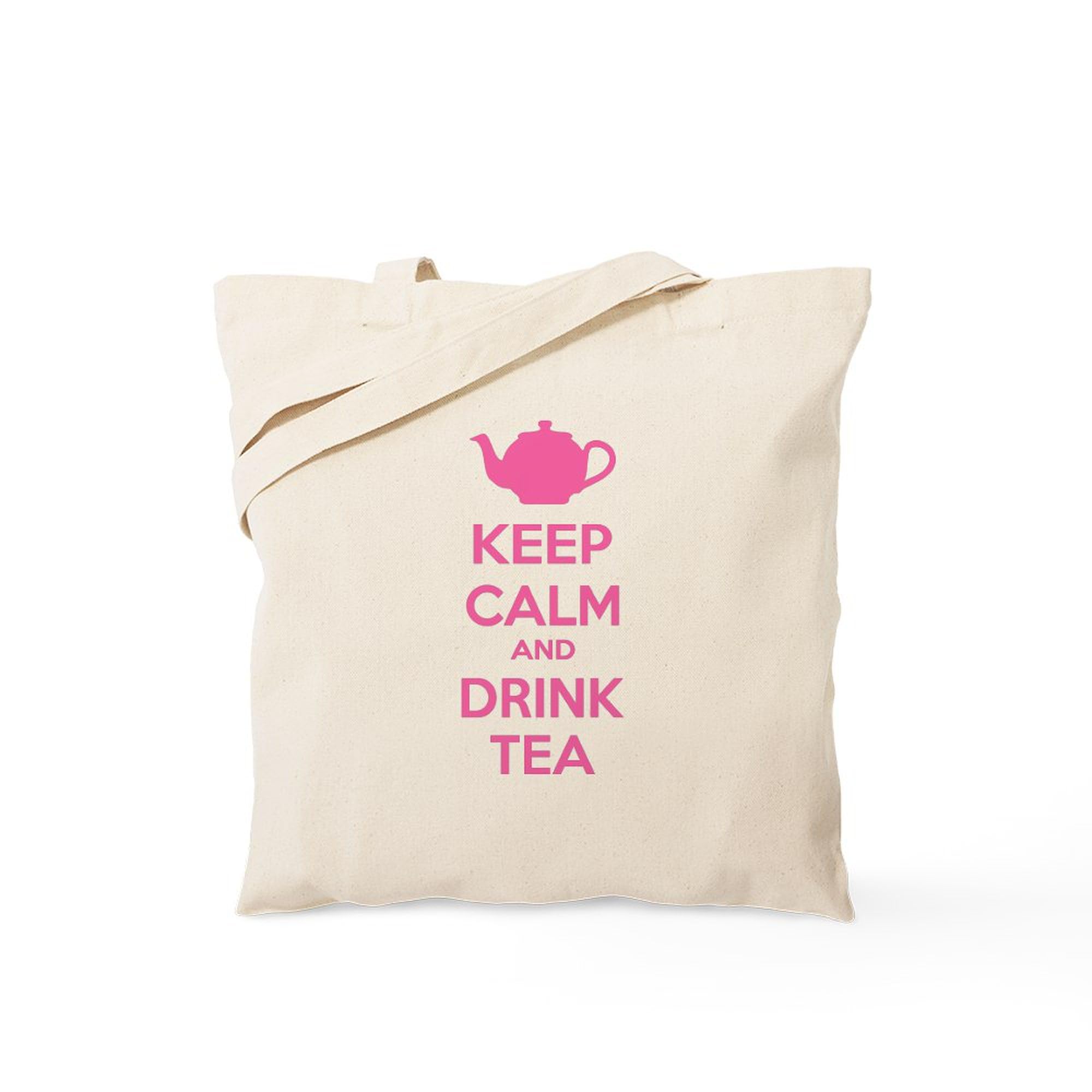 Keep Calm And Drink Tea Tote Bag - Natural Canvas Reusable Shopping Bag for Groceries, Beach & Daily Use | Eco-Friendly Cotton Tote