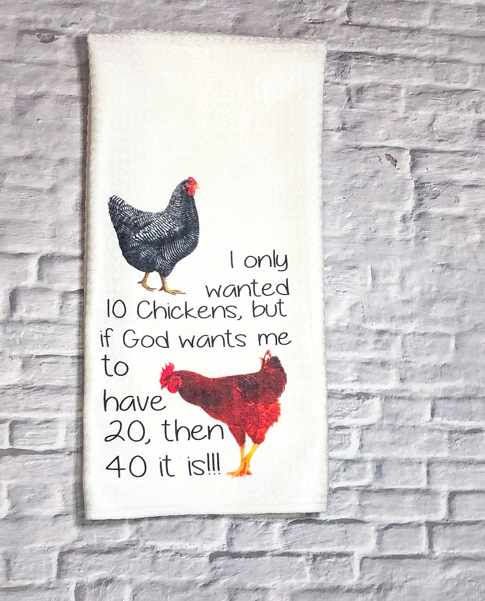 Funny Chicken Hand Towel for Chicken Lovers - Cute Kitchen Towel with Humorous Chicken Design - Perfect for Farmhouse Decor, Chicken Coops & Gifts