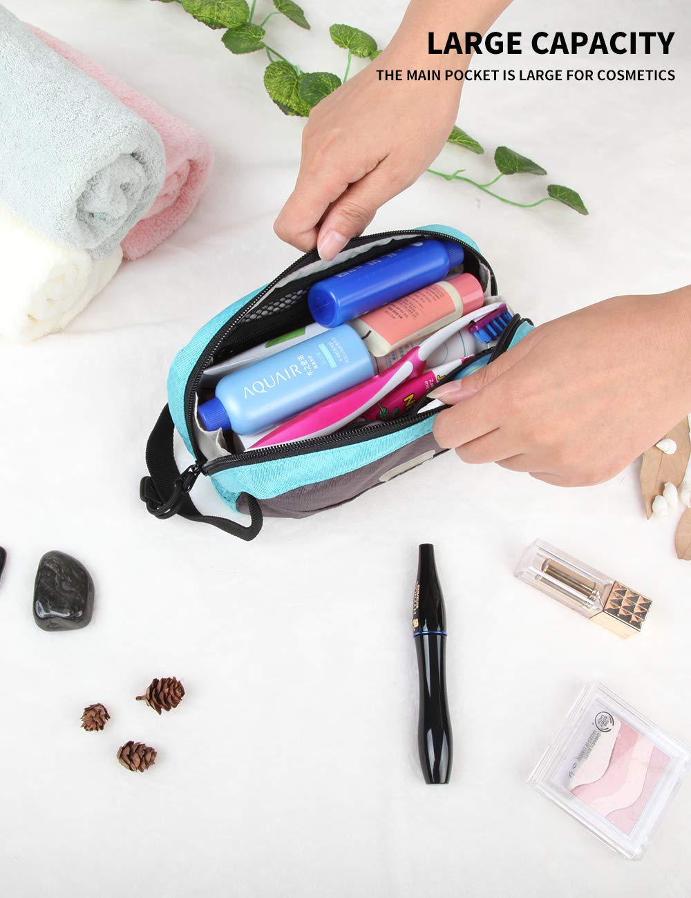 GOX Travel Toiletry Bag for Men - Waterproof Dopp Kit & Multifunctional Packing Organizer Pouch - Perfect for Business Trips, Gym, Camping & Travel Accessories