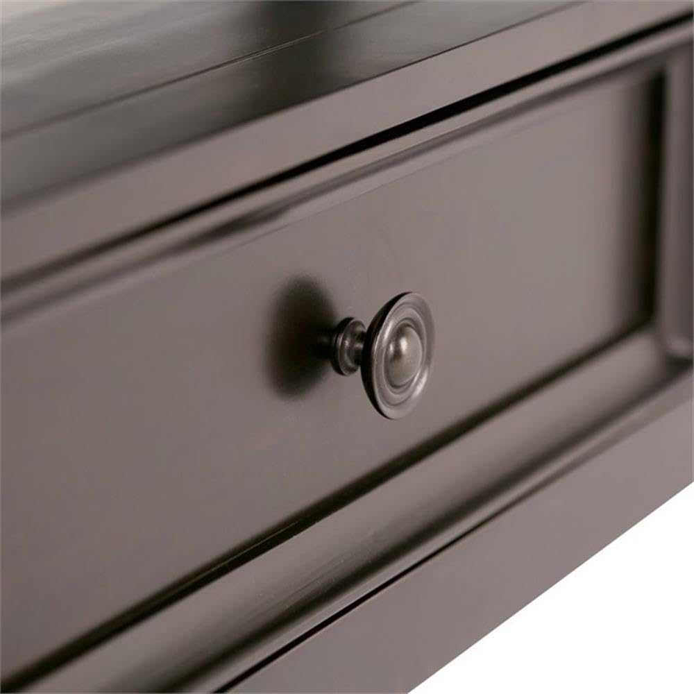 Solid Wood Coffee Table with Drawers - Hickory Brown Finish - Trent Home Rustic Living Room Furniture for Home Decor & Entertainment Spaces