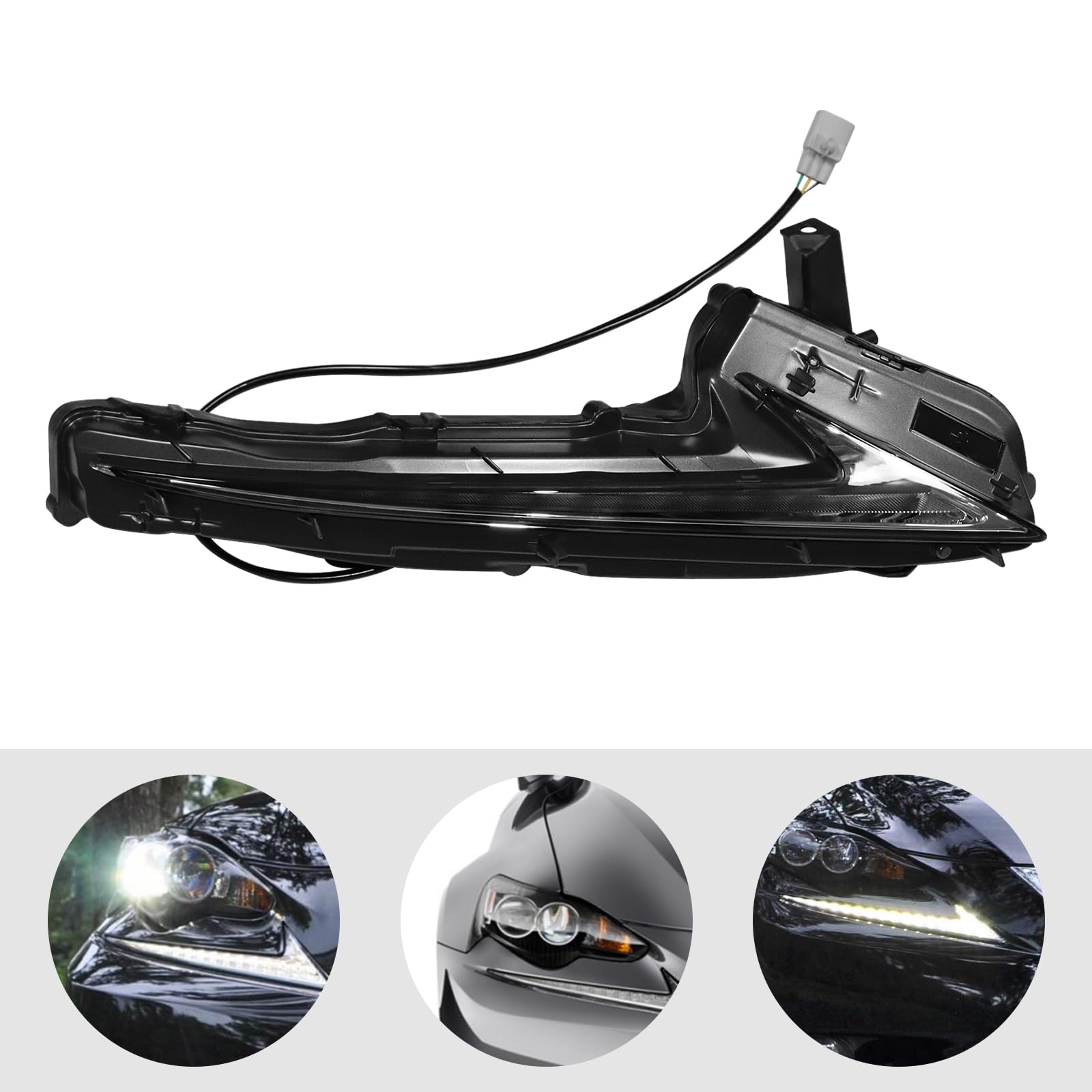 2014-2016 Lexus IS250 IS300 IS350 IS200t LED Daytime Running Light Lamp Assembly - Right Passenger Side (RH) | Part# 8161053031, LX2563100 | Perfect for Night Driving & Enhanced Visibility