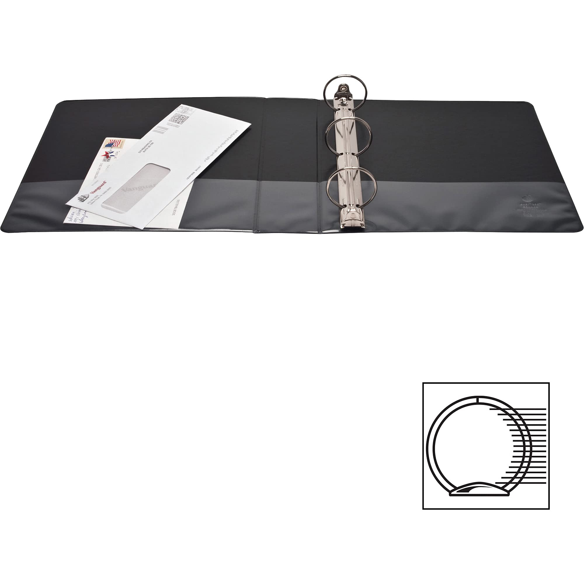 2 Inch 3-Ring Binder 12 Pack - Heavy Duty Black Binders for School, Office & Home - Holds 475 Sheets, Clear View Customizable Cover - Perfect for Presentations, Reports & Organizing Documents
