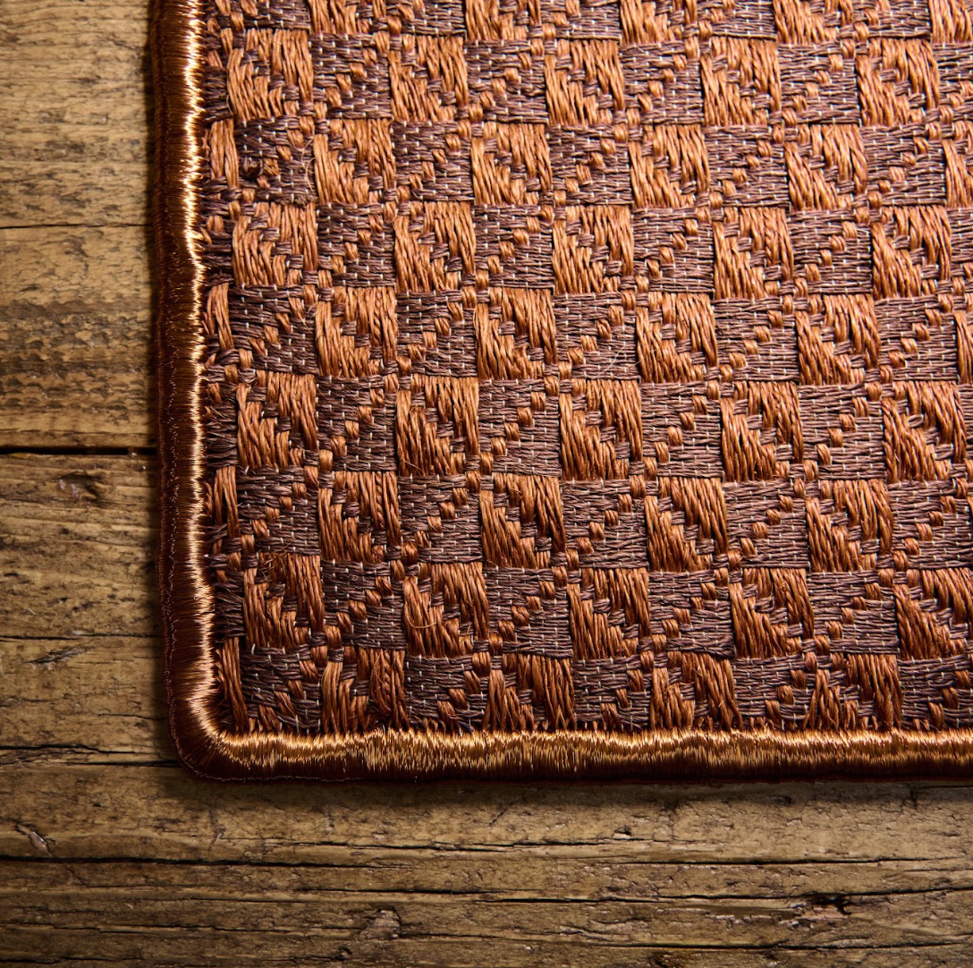 Premium Copper Border Placemats Set of 2 - Elegant Table Setting for Dining Room, Kitchen, or Party Decor