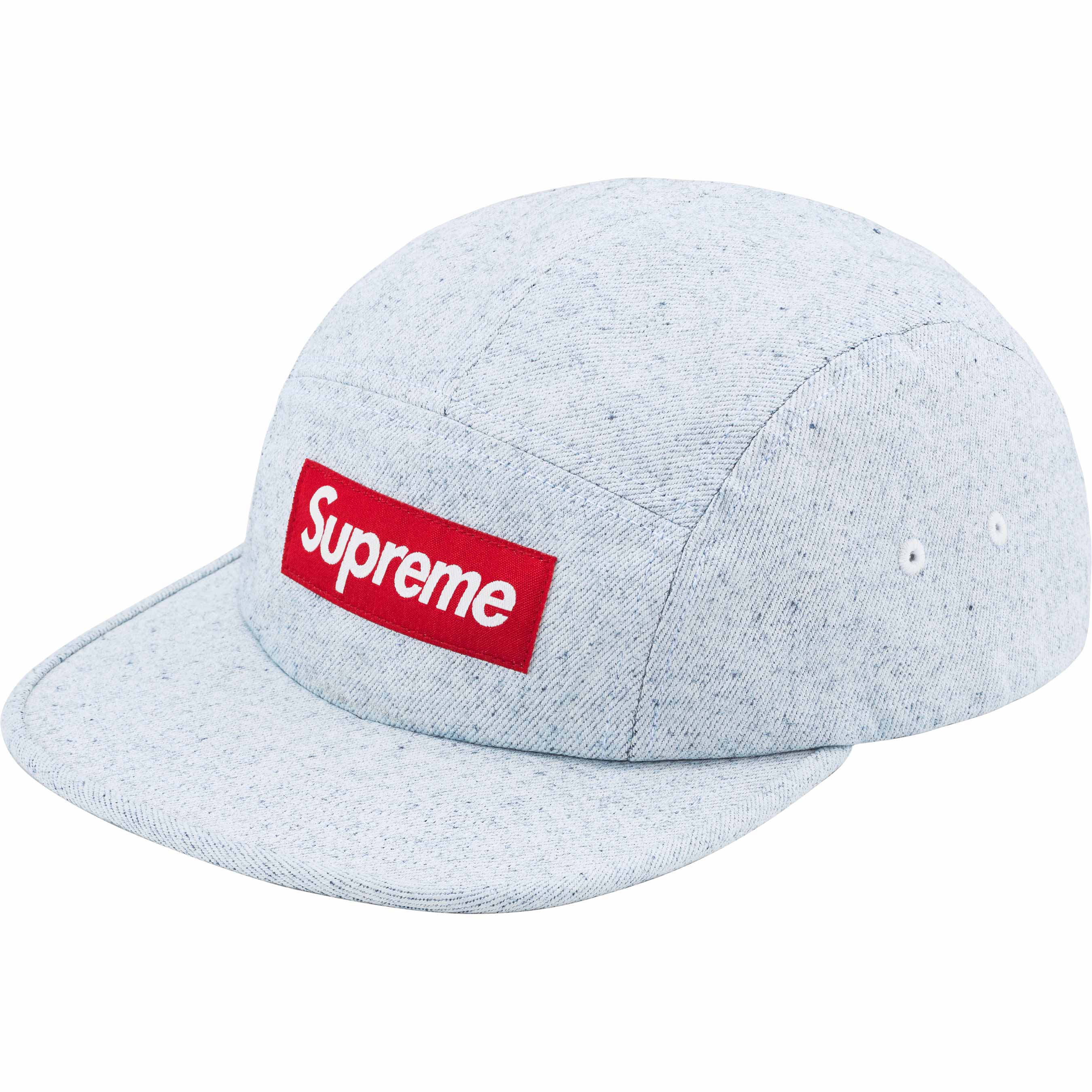 Supreme Coated Denim Camp Cap - Blue Washed Cotton Baseball Hat for Men & Women | Streetwear Fashion, Urban Style, Outdoor Activities
