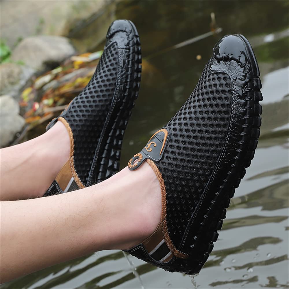 Men's Water Shoes - Quick-Dry Mesh Slip-On Loafers for Beach, Pool & Outdoor Activities | Lightweight Walking Shoes for Swimming, Boating & Travel