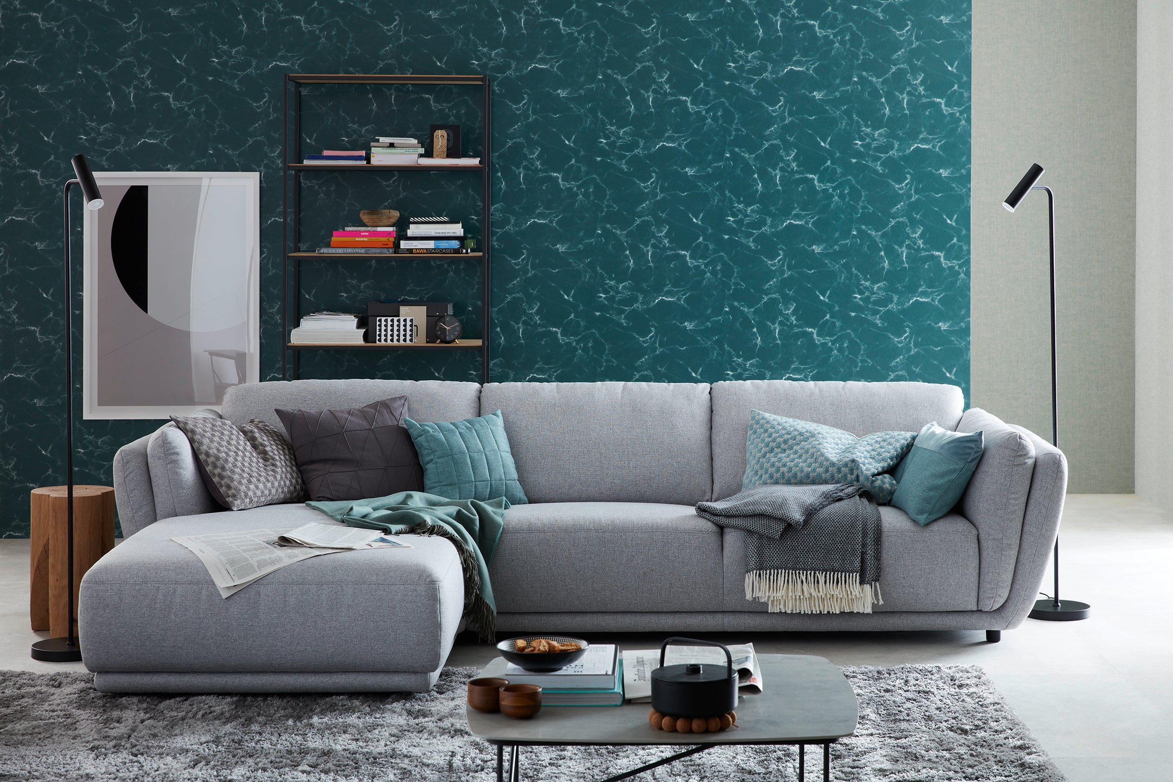 Schoner Wohnen New Modern Marble Concrete Home Decor - Elegant & Stylish for Living Room, Bedroom, and Office Spaces