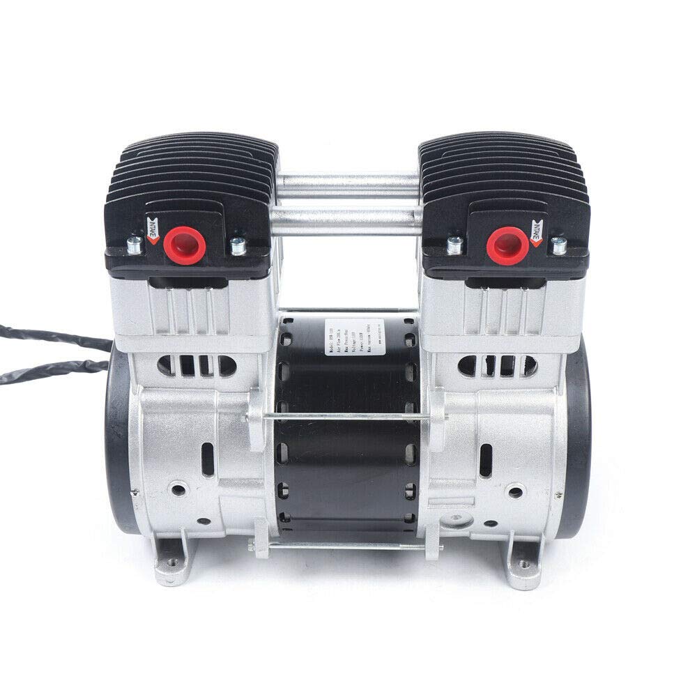 110V 1100W Portable Silent Oil-Free Air Diaphragm Pump - 200L/min (7CFM) High Flow Cordless Vacuum Pump for Air Compressor Motor | Ideal for Automotive, HVAC & Industrial Applications