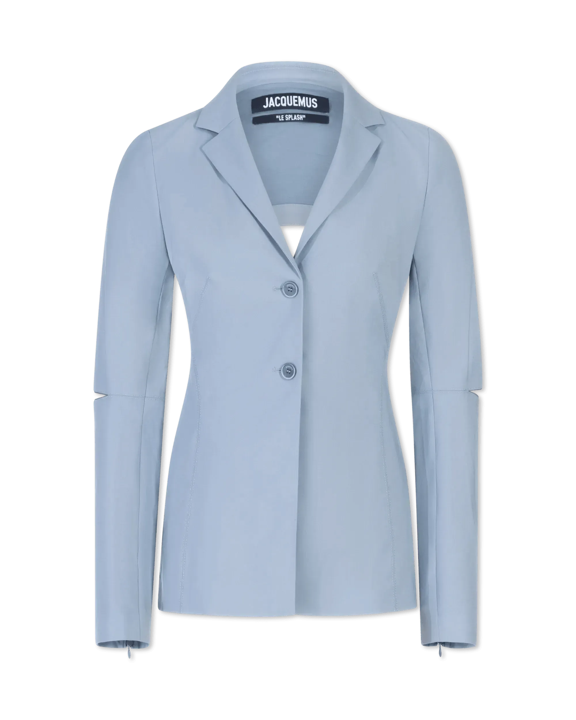 Stylish Melo Backless Split Sleeve Blazer for Women - Trendy Office Wear & Evening Party Outfit - Perfect for Business Meetings, Cocktail Events & Date Nights