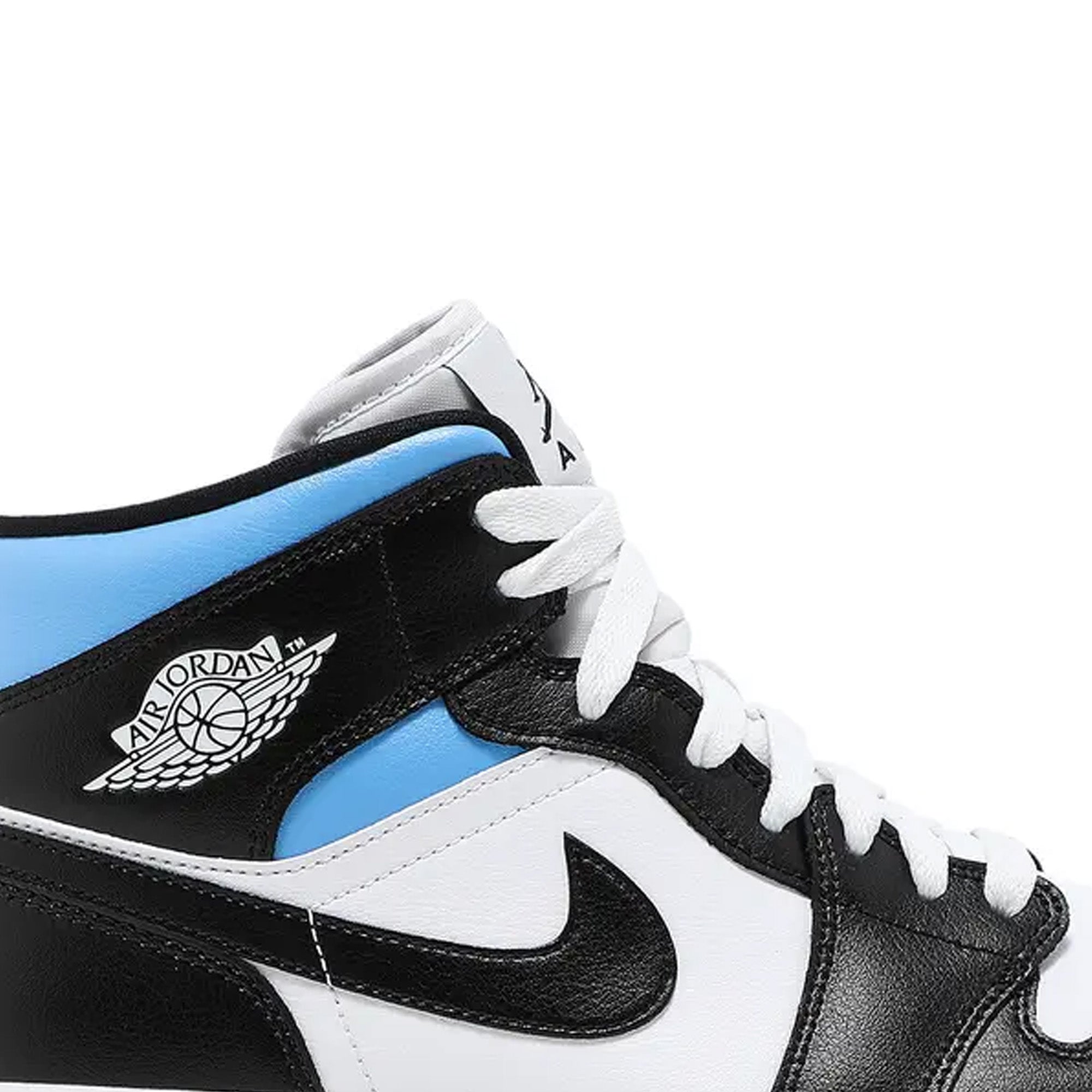 Air Jordan 1 Mid 'University Black White' Women's Basketball Shoes - Stylish Sneakers for Casual Wear, Gym & Street Fashion