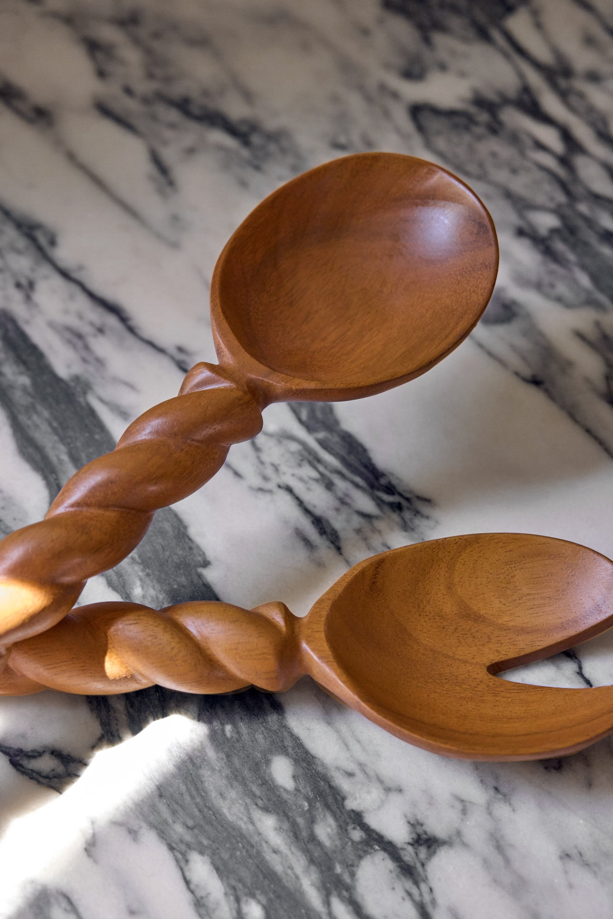 Sarah Sherman Samuel Braided Wood Serving Set - Elegant Handcrafted Wooden Utensils for Cheese, Charcuterie & Entertaining - Perfect for Dinner Parties, Picnics & Hosting Gifts
