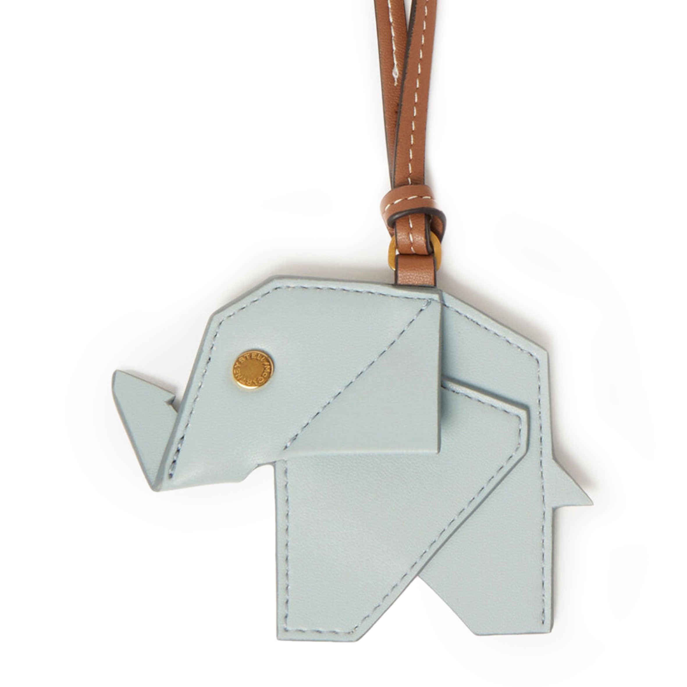Origami Elephant Alter Mat Bag Charm - Sky Blue Handmade Beaded Accessory for Yoga, Meditation & Spiritual Practices