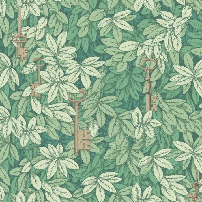 114/26050 | Secret Keys Green Wallpaper by Cole & Son – Perfect for Living Room, Bedroom & Home Office Decor