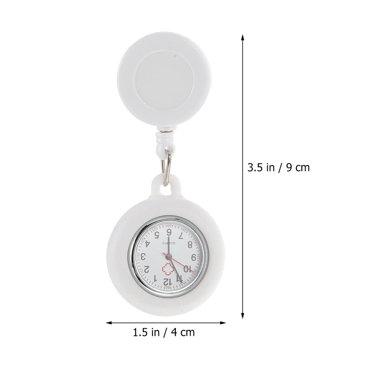 Hemobllo Retractable Nurse Watch - Clip-On Silicone Nursing Watch with Hanging Fob, Unisex Pocket Watch for Nurses & Medical Professionals | Ideal for Hospital Shifts, Clinical Use & Healthcare Work