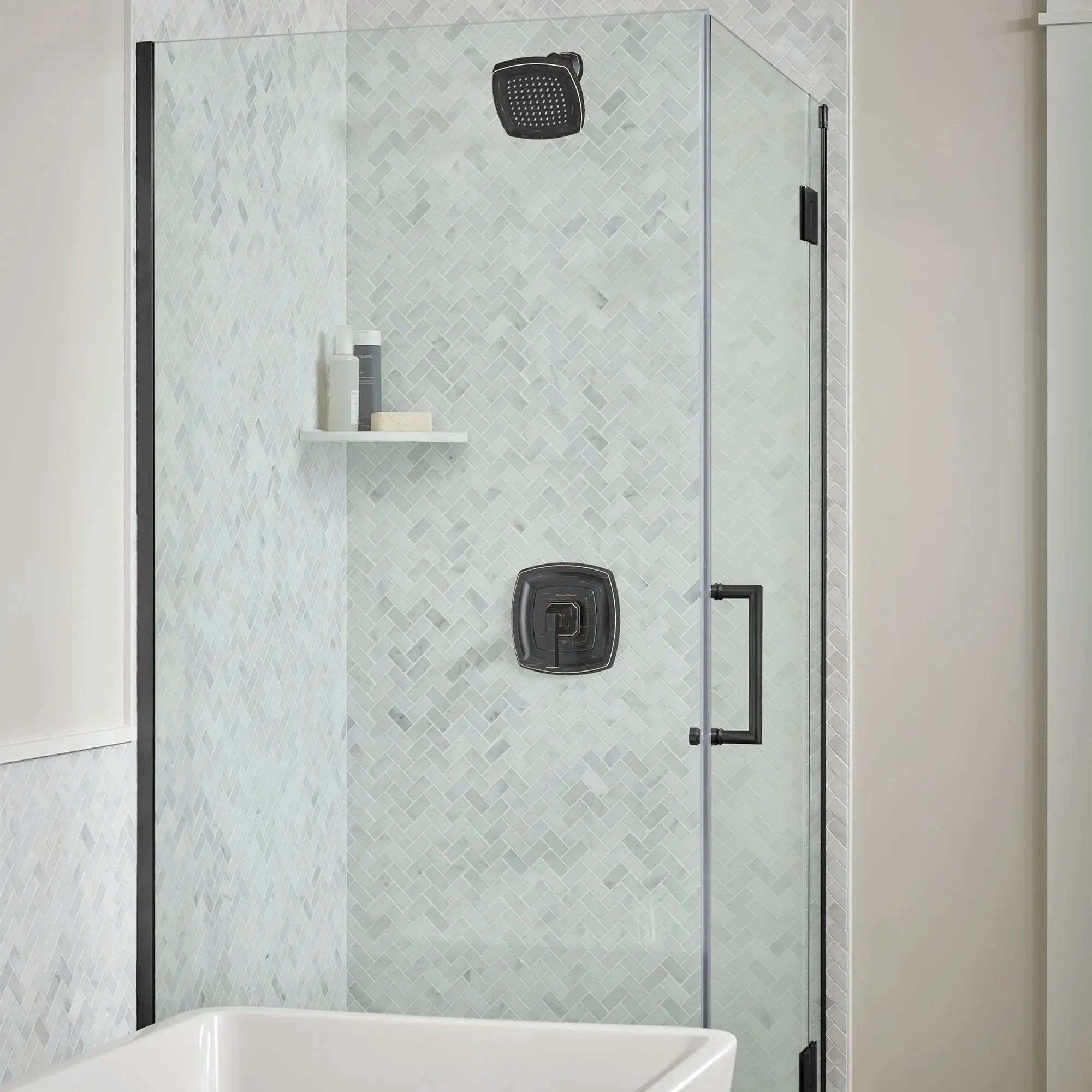 Crawford 1.8 GPM Water Saving Shower Trim Kit with Double Ceramic Pressure Balance Cartridge & Lever Handle - Perfect for Eco-Friendly Bathrooms & Water Conservation Homes