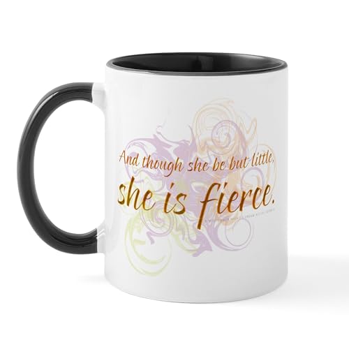 White/Black Inside - She Is Fierce Swirl Mug