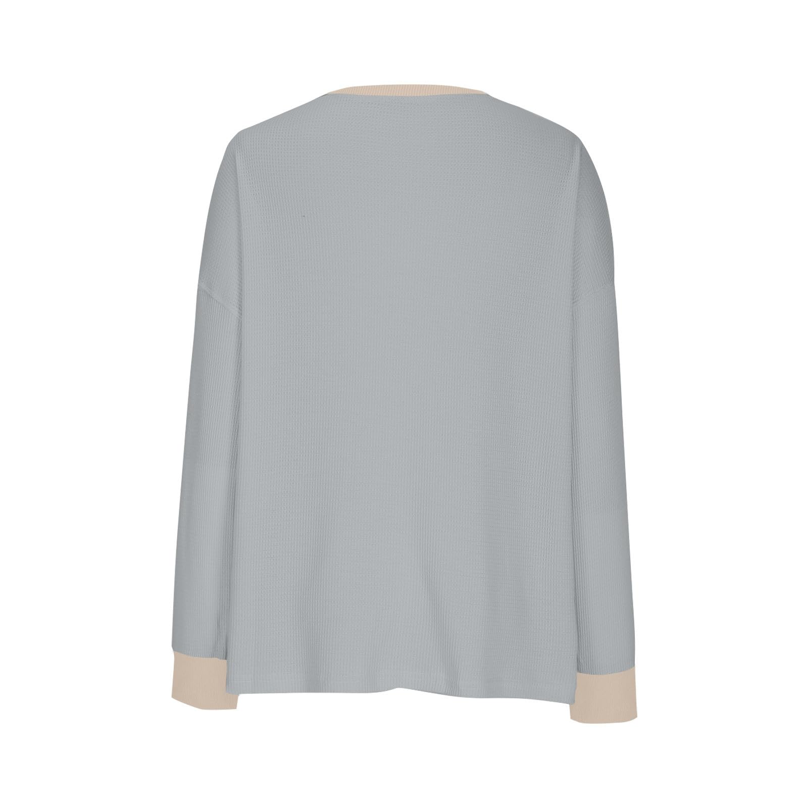 Women's Oversized Waffle Knit Sweatshirt - Soft Long Sleeve Crewneck Pullover Top for Casual Wear | Cozy Fall Fashion Loose Fit | Perfect for Lounging, Coffee Dates & Weekend Outings