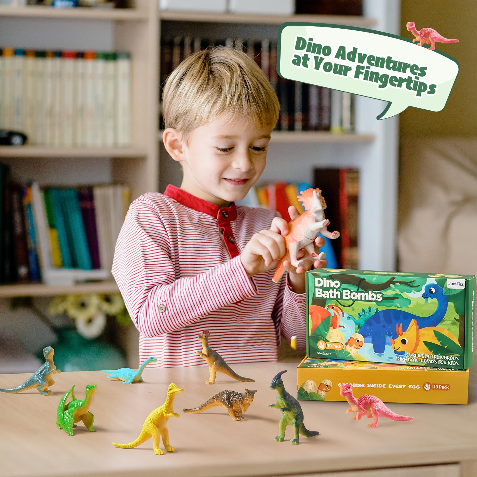20 Pack Easter Dinosaur Bath Bombs for Kids - Natural Dino Egg Bath Fizzies with Surprise Carnivorous & Herbivorous Dinosaur Toys Inside | Fun Bath Time Gifts for Boys, Girls & Toddlers | Perfect for Easter Gifts, Birthday Presents & Sensory Play