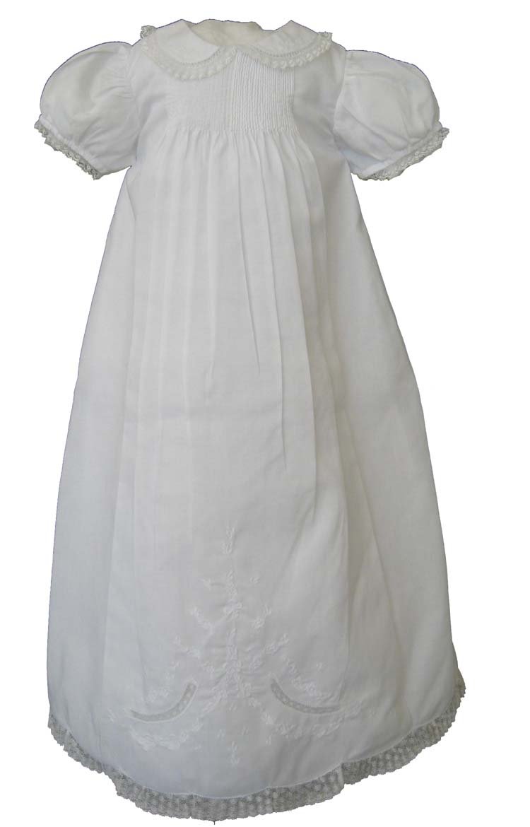 Feltman Brothers Infant Girls White Christening Baptism Gown - Elegant Baby Baptism Dress for Christening Ceremony & Special Occasions