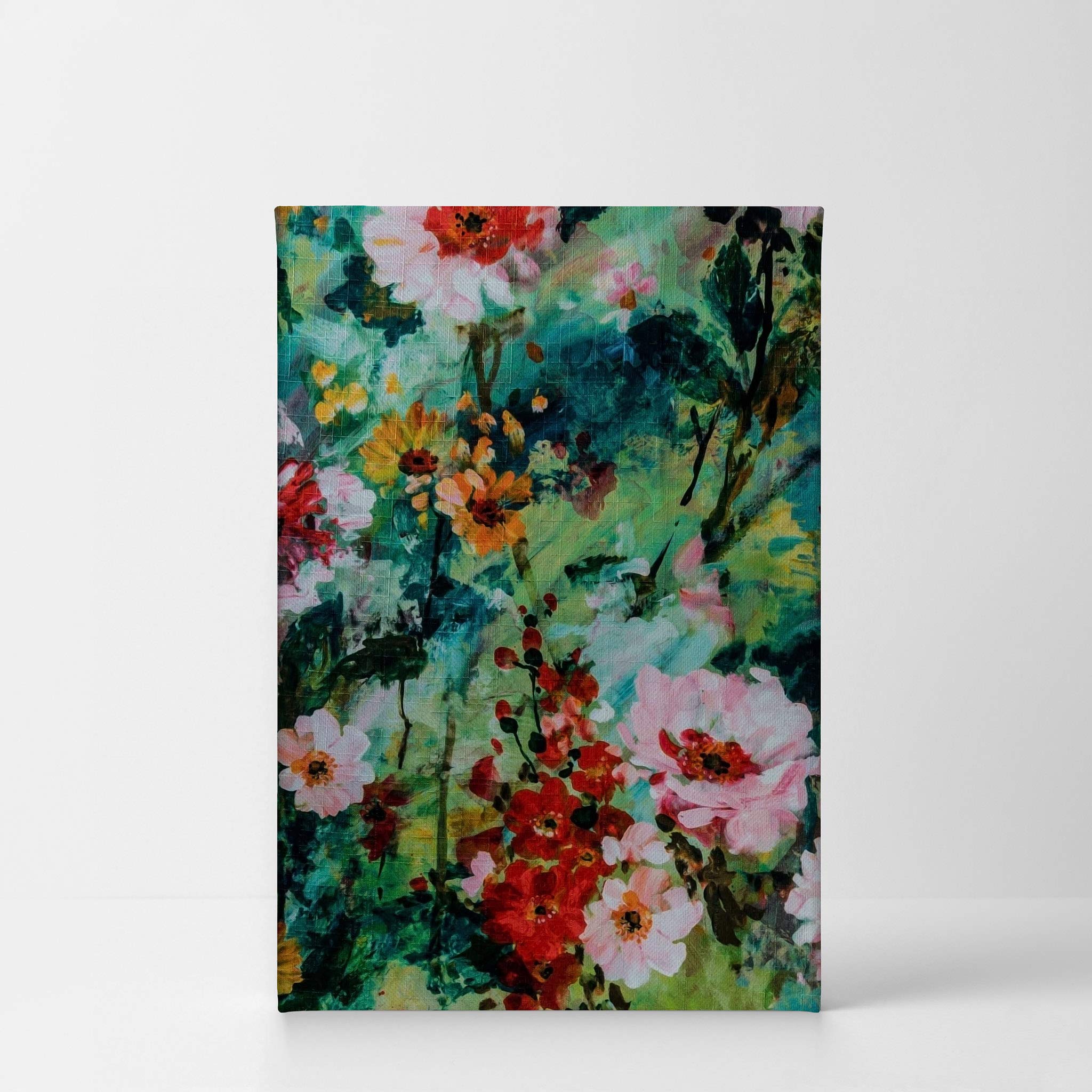 Claude Monet Flowers Canvas Wall Art Print - Famous Oil Painting Reproduction, Modern Home Decor (40x30 Inch, Ready to Hang) | Perfect for Living Room, Bedroom & Office Decor | Made in USA