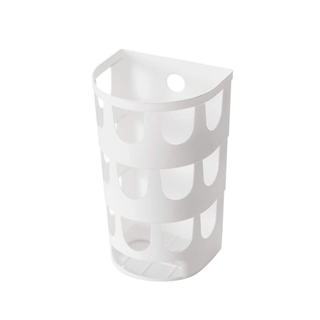 Wall-Mounted Plastic Bag Holder - Durable Kitchen Organizer for Garbage Bags, Tableware & Sundries | Space-Saving Storage Solution for Pantry, Bathroom & Laundry Room