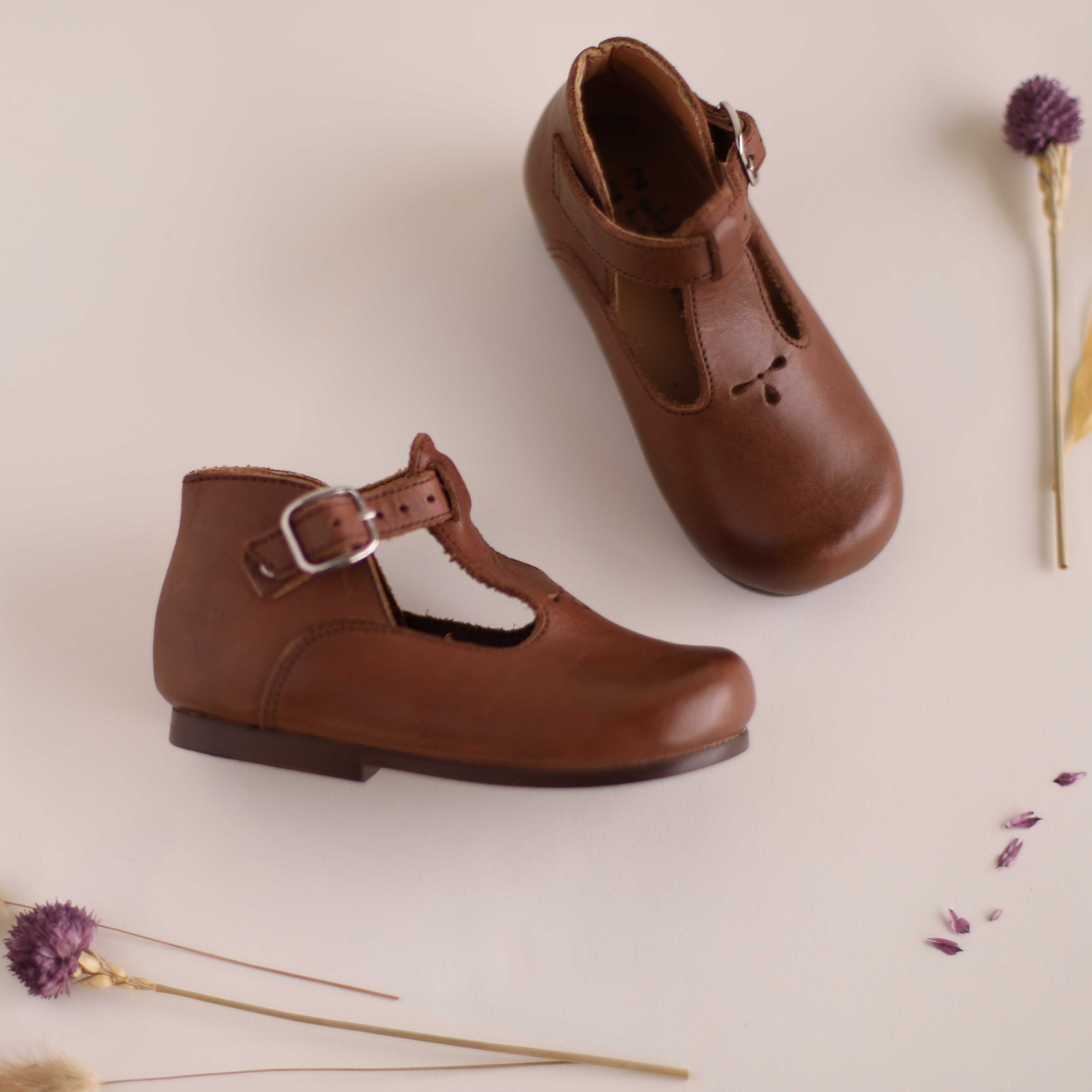 Premium Espresso Dalia Leather Shoes for Kids – Stylish & Comfortable Toddler Shoes for School, Play & Special Occasions