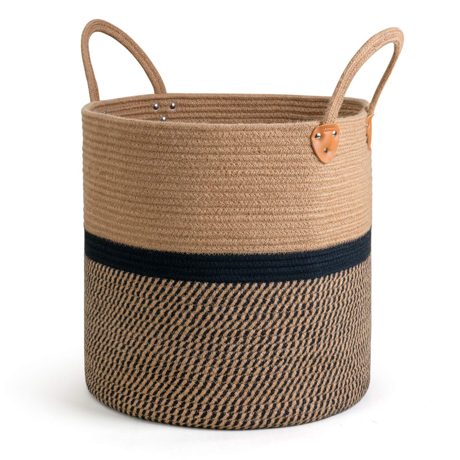 CHICVITA Extra Large Jute Storage Basket with Handles - 16
