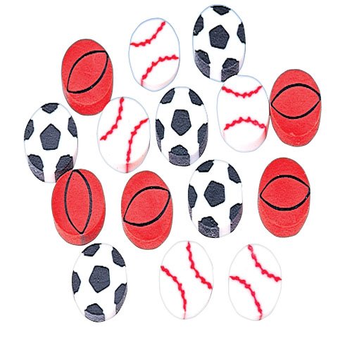 LM38 Mini Sport Erasers - 144 Pack for School & Office Supplies