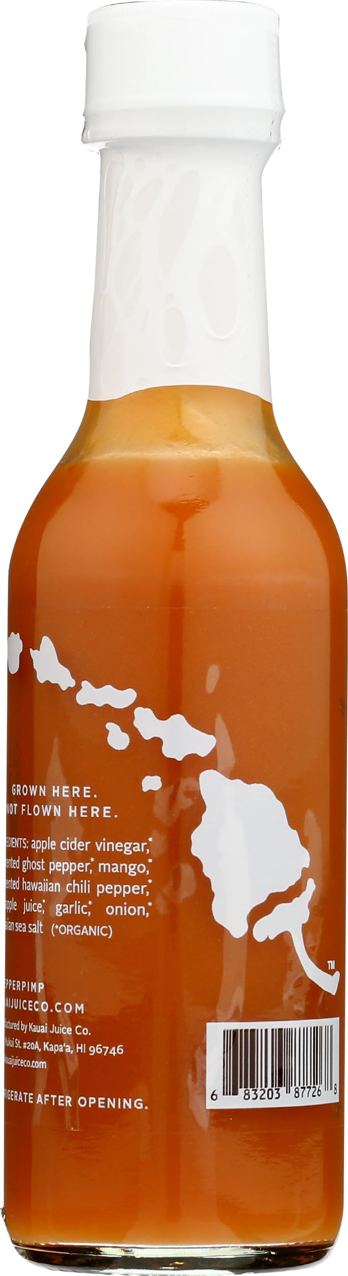 KAUAI JUICE CO Fermented Mango Garlic Ghost Pepper Hot Sauce - 5 Fl Oz Bottle | Spicy Condiment for Tacos, Wings & BBQ | Hawaiian-Inspired Gourmet Hot Sauce