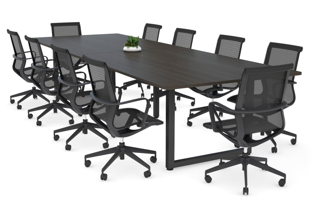 Modern Quadro Loop Legs Boardroom Table with Rounded Corners - 3200L x 1100W - Perfect for Executive Offices, Conference Rooms & Contemporary Workspaces