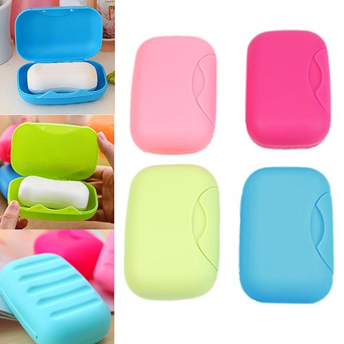 Travel Soap Holder - Plastic Soap Case for Bathroom, Hotel & Camping
