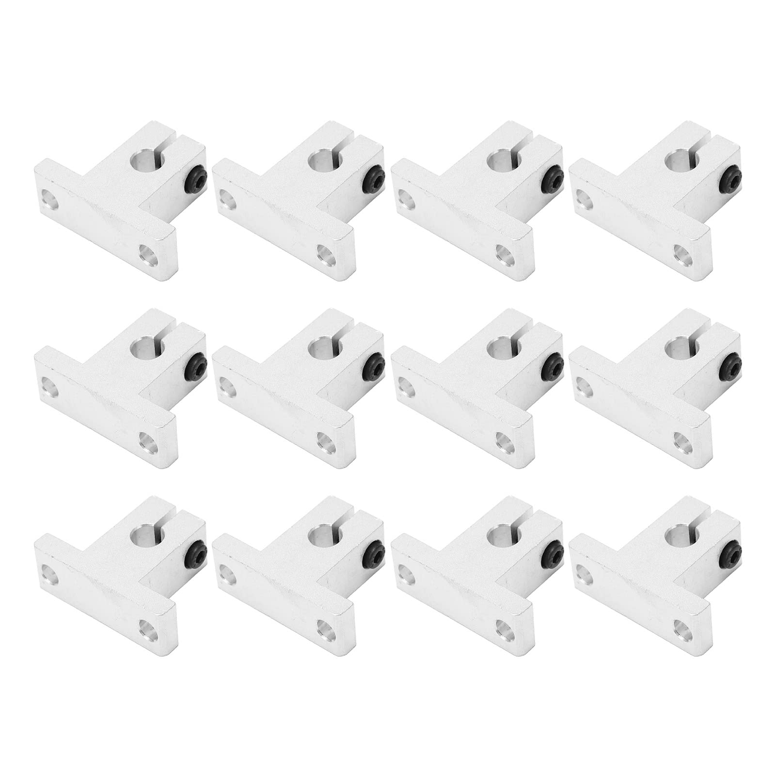 High Precision Linear Motion Rail Guide Supports - Corrosion Resistant, Standard Design (12pcs) for 3D Printers | Easy Installation | CNC Machines & DIY Projects