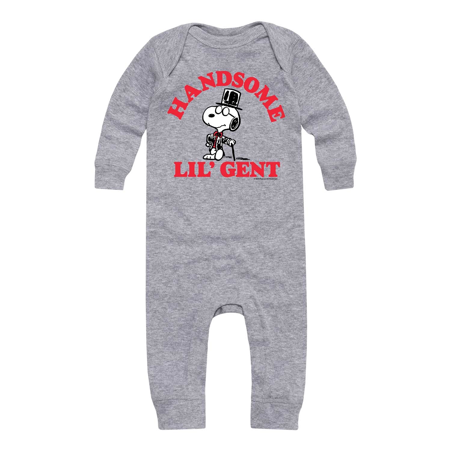 Peanuts Hybrid Apparel Handsome Lil' Gent Infant Bodysuit - Soft Cotton Baby Onesie with Long Legs for Boys | Perfect for Playtime, Family Photos & Everyday Comfort