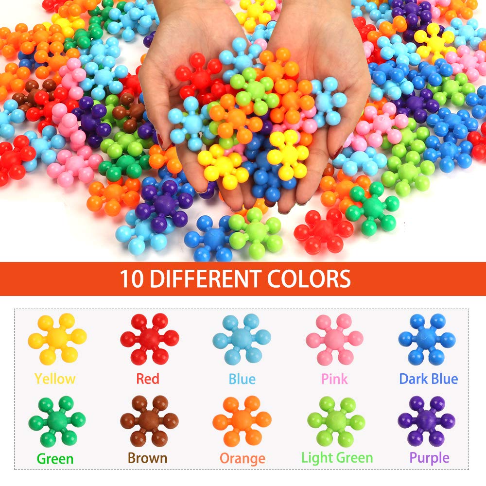 330 PCS STEM Building Blocks Set - Educational Interlocking Plastic Discs for Preschool Kids, Toddlers, Boys & Girls - Creative Learning & Construction Toys for Classroom, Home Play & Birthday Gifts by Winlip