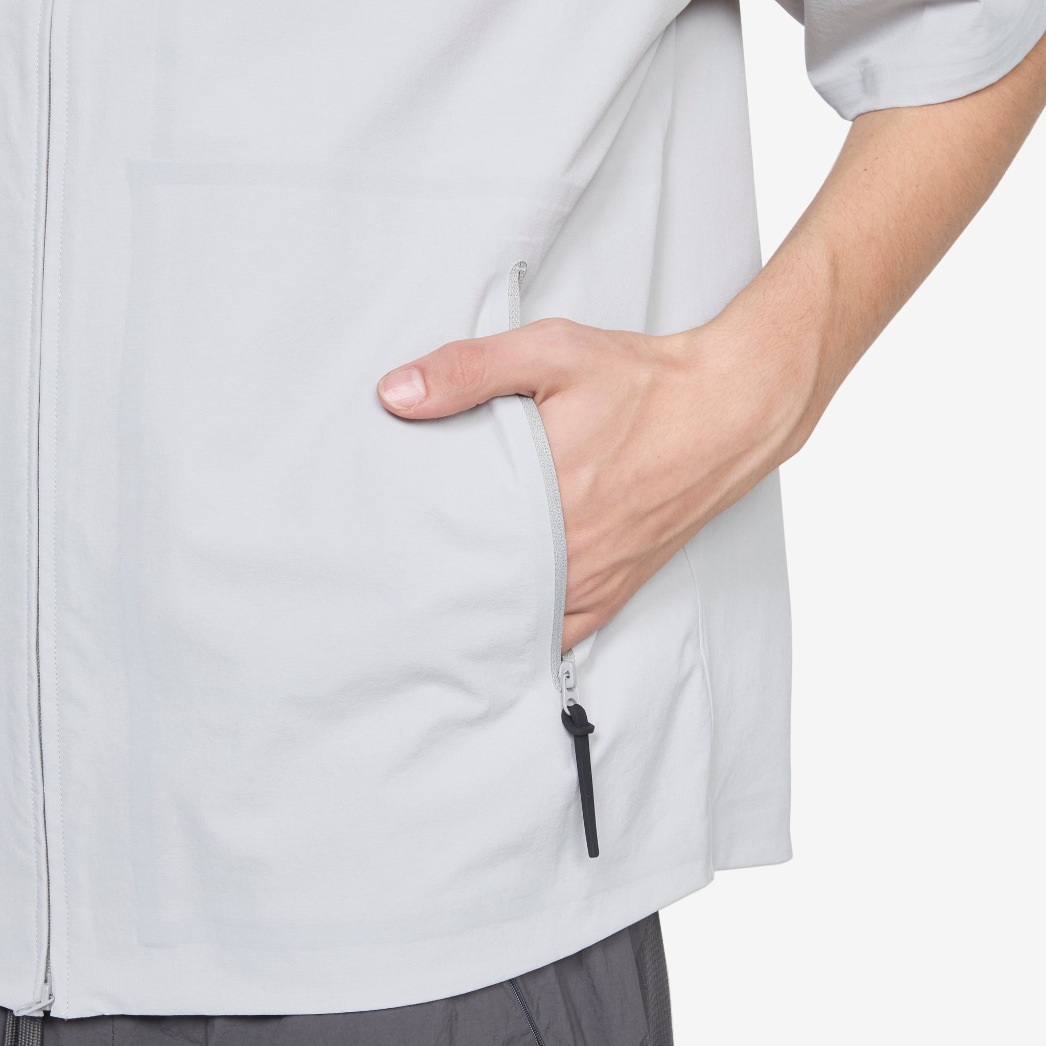 Breathable Technical Short Sleeve T-Shirt for Men - Light Grey | Moisture-Wicking Activewear for Gym, Running & Outdoor Sports