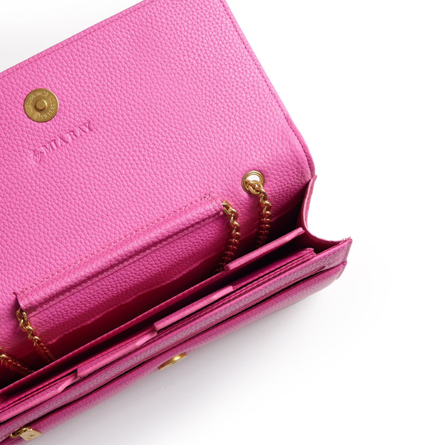 Stylish Pebble Travel WOC (Wallet on Chain) in Hot Pink - Perfect for Everyday Use, Parties & Travel Accessories