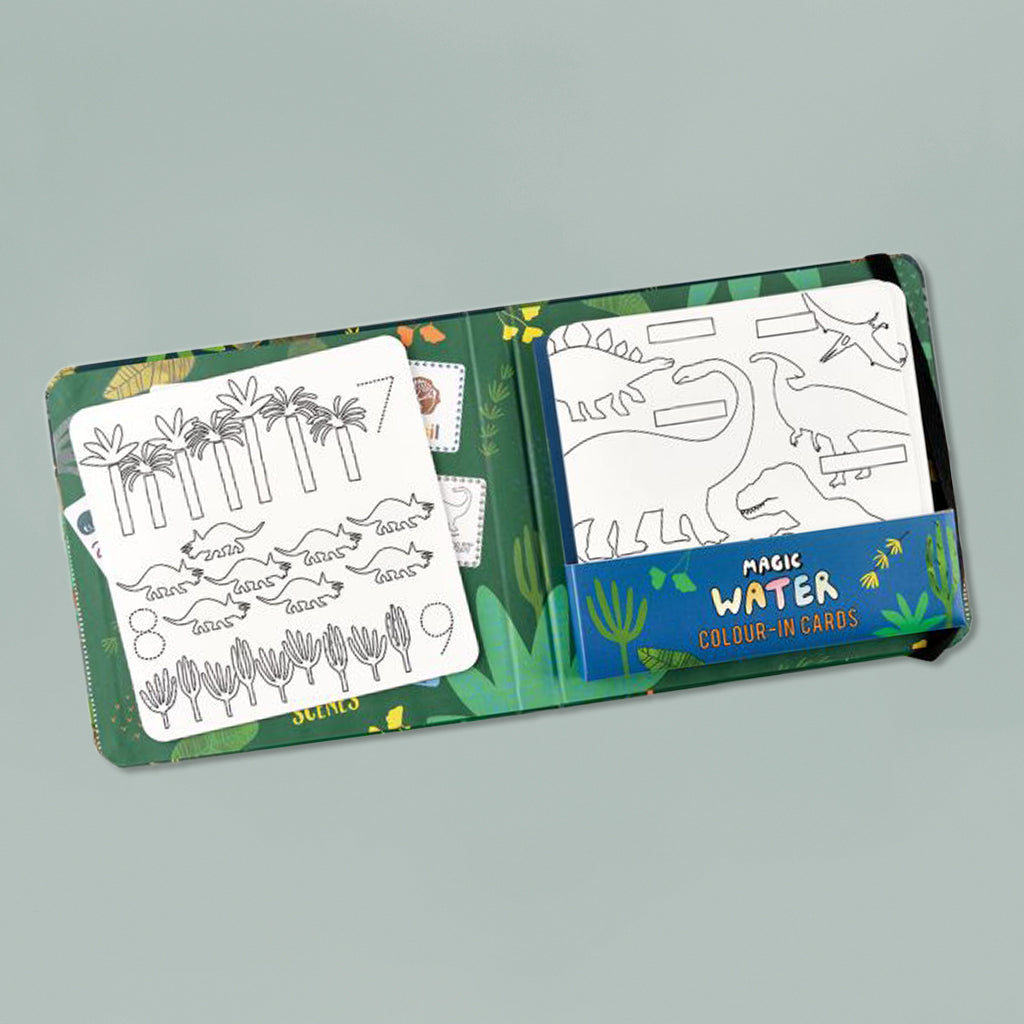 Magic Color Changing Water Cards - Dinosaur Themed Reusable Drawing & Learning Toy for Kids | Perfect for Bath Time, Travel & Creative Play