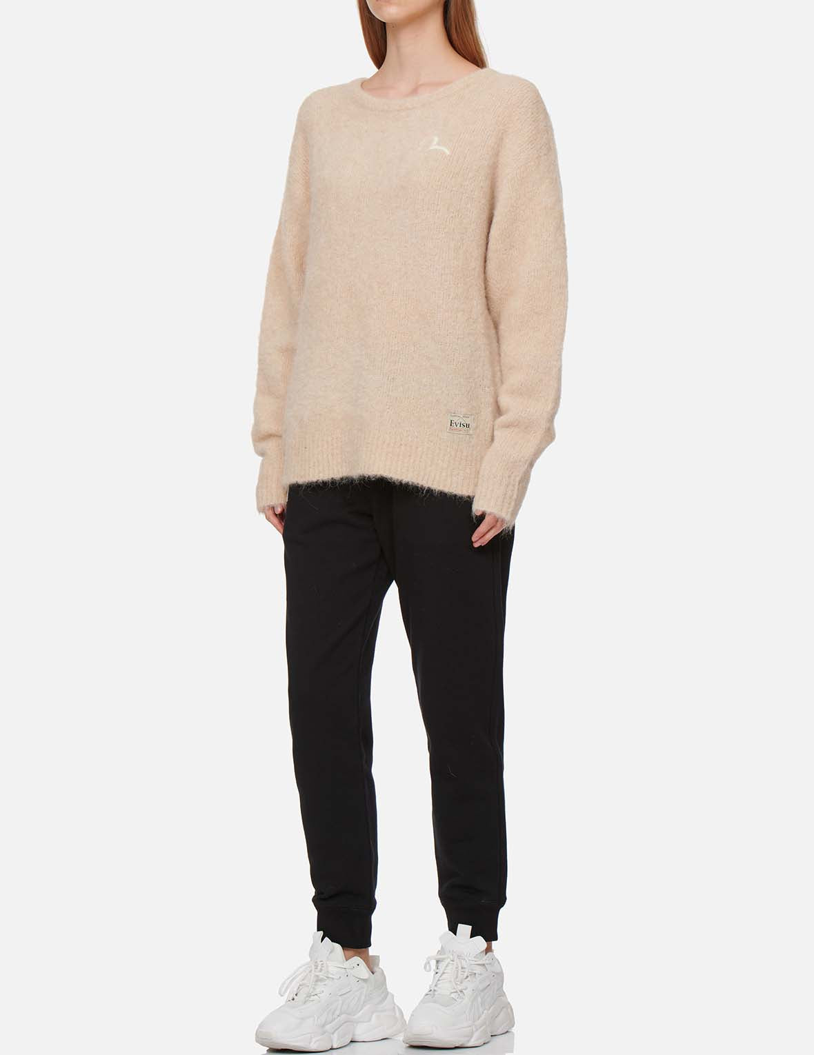 Premium Seagull Embroidered Alpaca Wool Sweater for Women - Soft & Warm Winter Pullover for Casual Outfits & Cozy Nights
