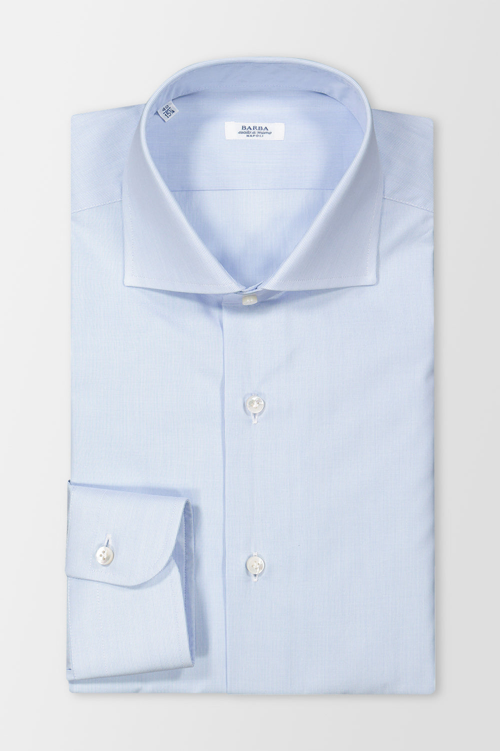 Barba Napoli Blue Classic Dress Shirt for Men | Premium Italian Cotton Formal Wear | Perfect for Business, Office & Special Occasions