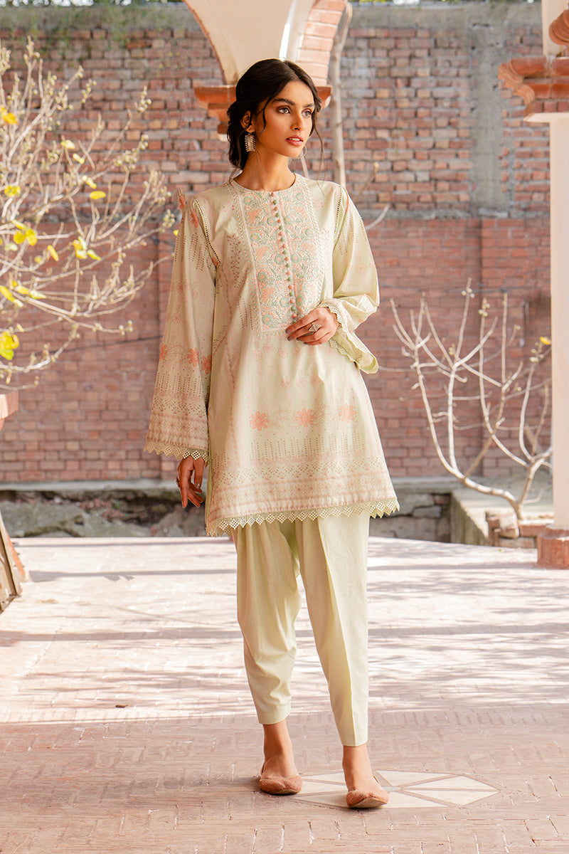 GREEN BUD Digital Printed Lawn 2-Piece Outfit Set - Elegant Floral Design for Women's Summer Wear & Special Occasions