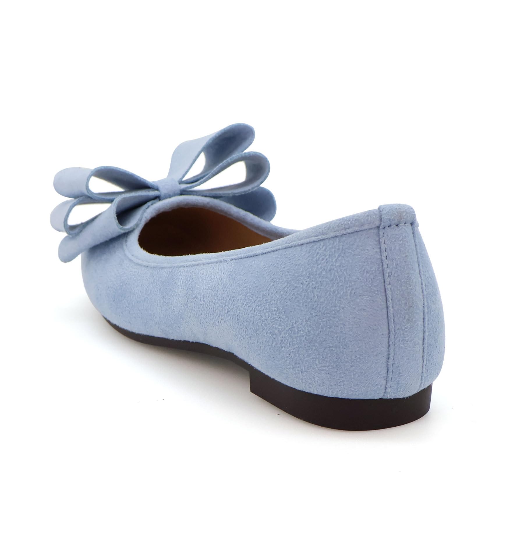 ODORHEISAYO Women's Bowknot Flats - Comfortable Square Toe Slip-On Dress Shoes for Casual Wear | Perfect for Office, Dating & Daily Outfits
