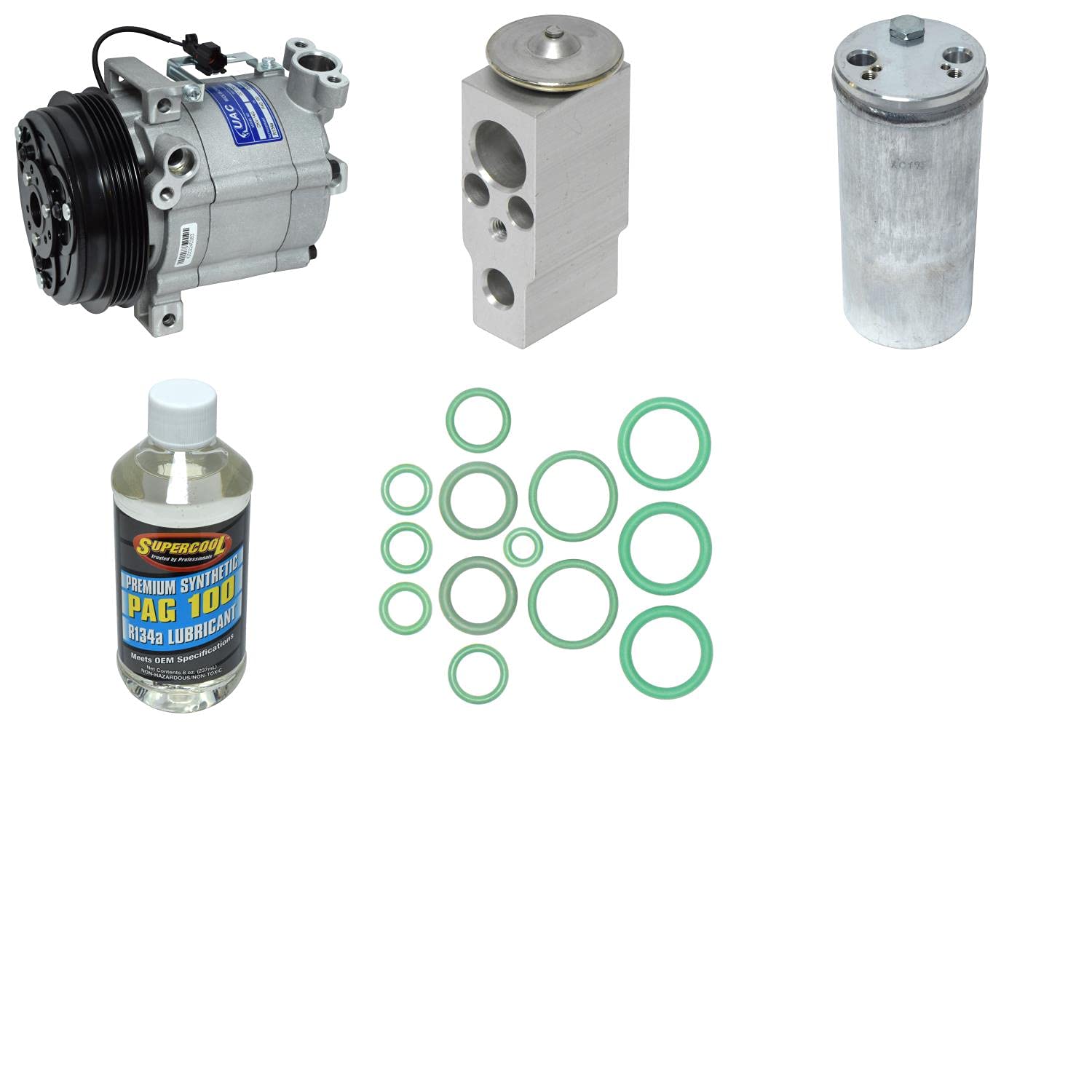 HVAC A/C Compressor Replacement Kit - Compatible with Multiple Car Models | Fast Cooling System Repair | Perfect for DIY Mechanics & Auto Shops