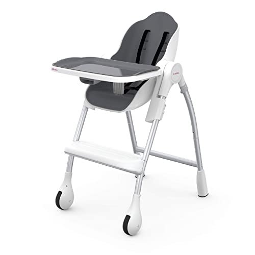 Oribel Cocoon High Chair for Babies & Toddlers - Modern Convertible Baby Feeding Chair with Adjustable Height (Slate) - Perfect for Dining, Weaning & Playtime at Home