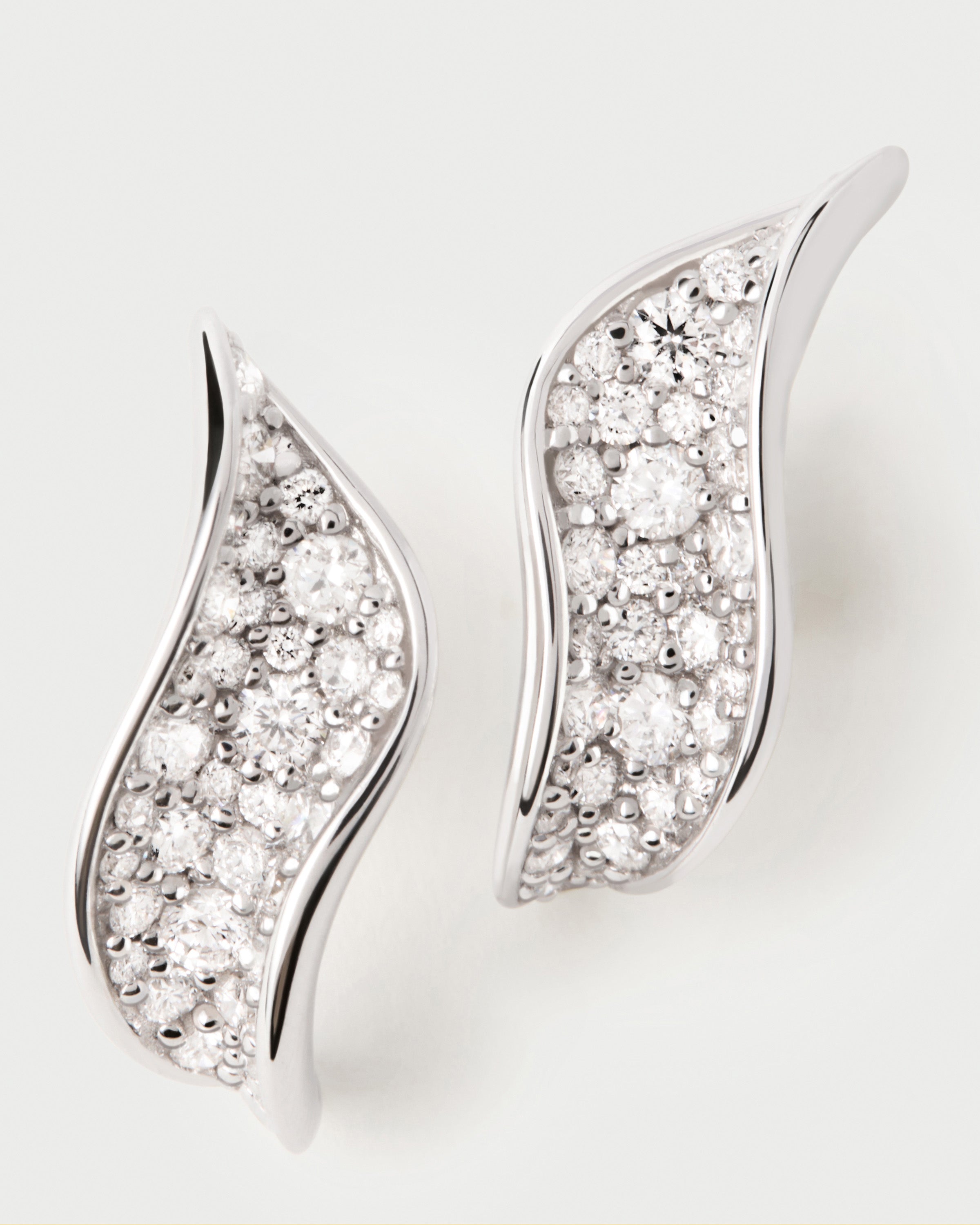 7 Diamond White Gold Violet Stud Earrings for Women - Elegant Jewelry Gift for Valentine's Day, Anniversary & Special Occasions