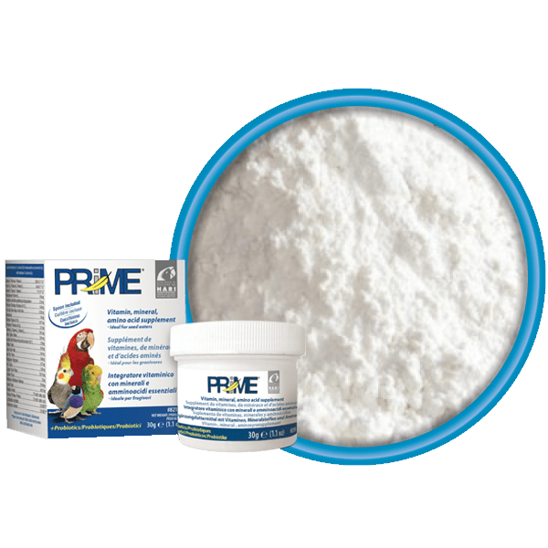 Hari Prime Vitamin Mineral Amino Acid Supplement for Birds - Essential Avian Nutrition for Health & Feather Growth - Perfect for Parrots, Canaries & Finches at Home or Aviary