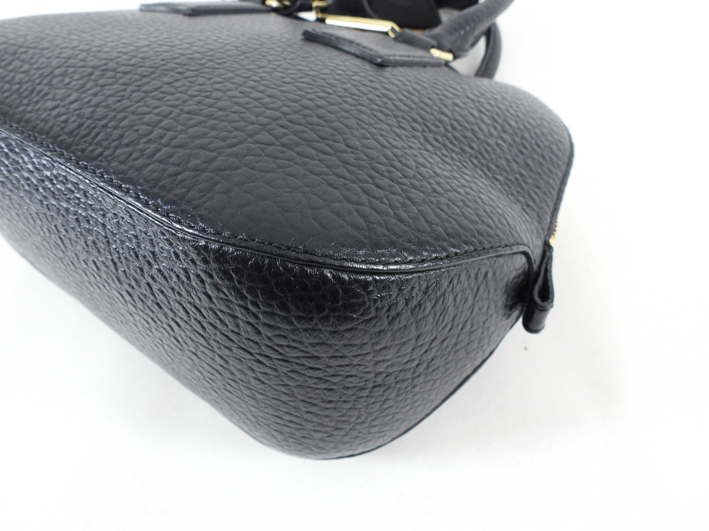 Burberry Black Grained Leather Orchard Two-Way Handbag | Crossbody & Shoulder Bag for Women | Perfect for Work, Travel & Everyday Use
