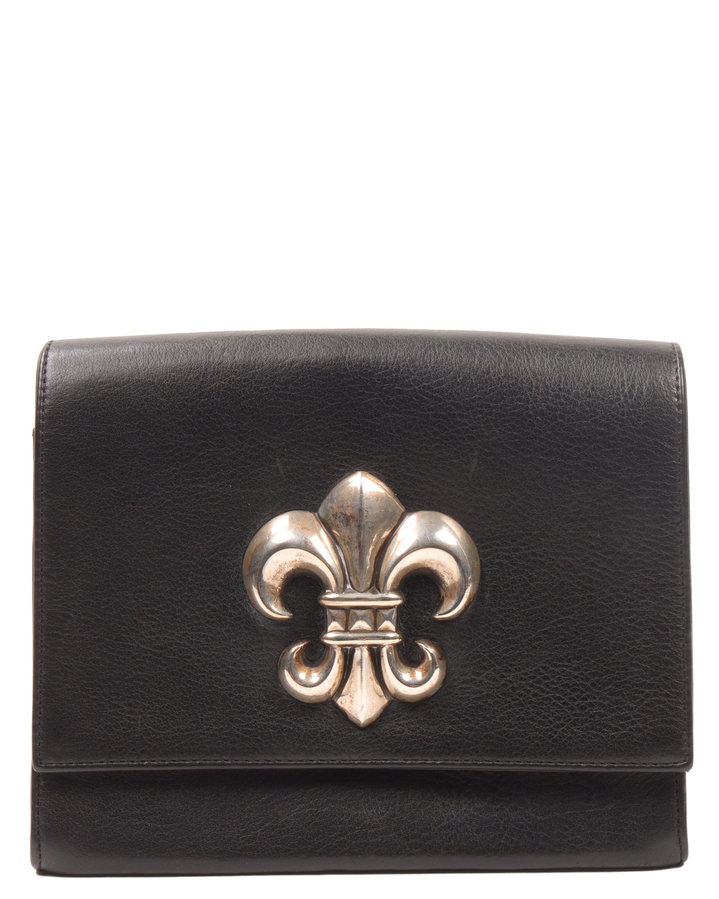 Elegant Fleur De Lis Leather Handbag for Women - Vintage Crossbody Purse with Adjustable Strap - Perfect for Work, Travel & Evening Events