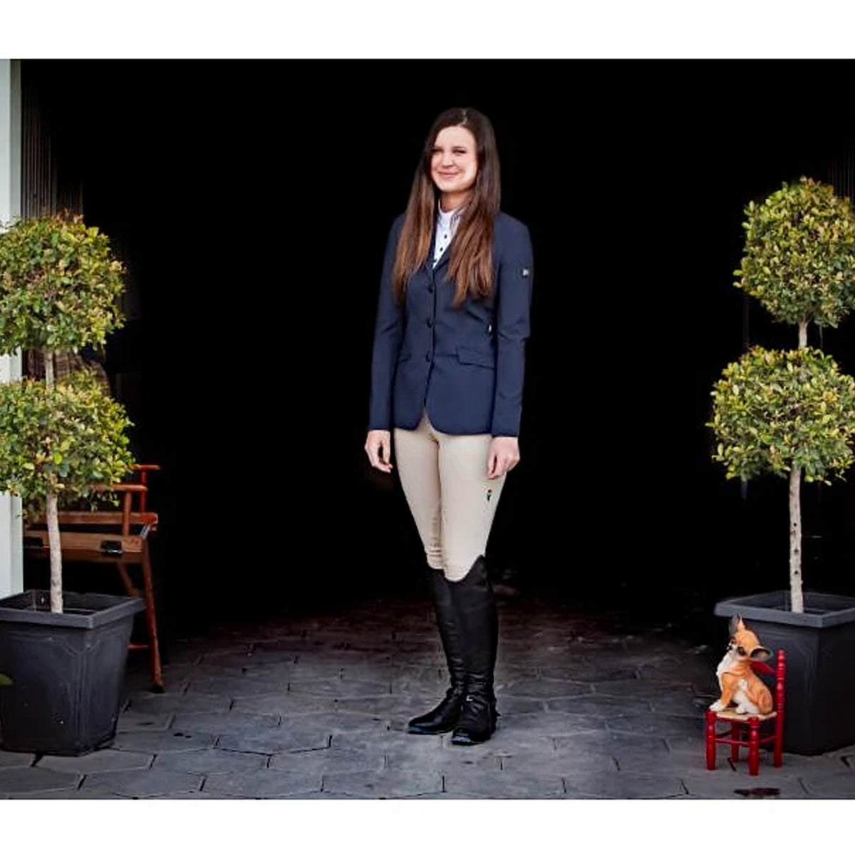 Equiline Women's Hayley Hunter Show Coat - X Cool Evo Technology for Breathable Comfort | Perfect for Equestrian Competitions & Horse Riding Events